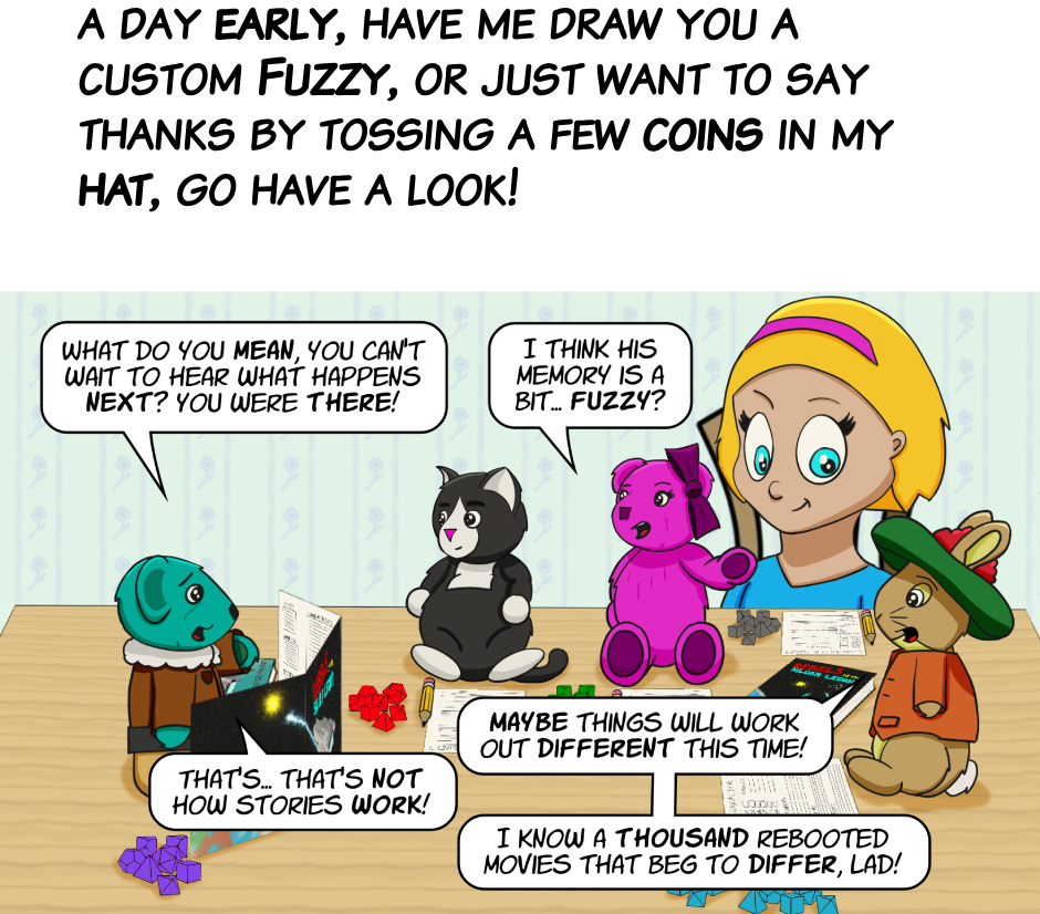 Fuzzy Knights - Episode 46, Page 1: Coming Soon!