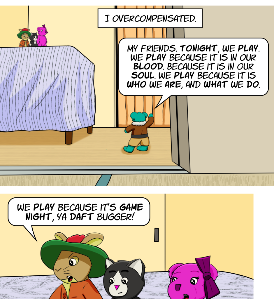 Fuzzy Knights - Episode 47, Page 1: Episode 45 - Signs and Portents