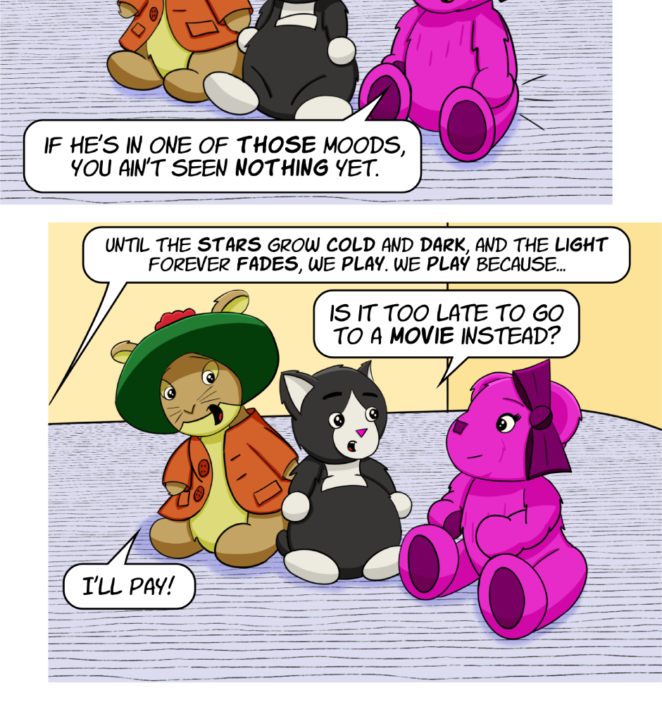 Fuzzy Knights - Episode 47, Page 1: Episode 45 - Signs and Portents