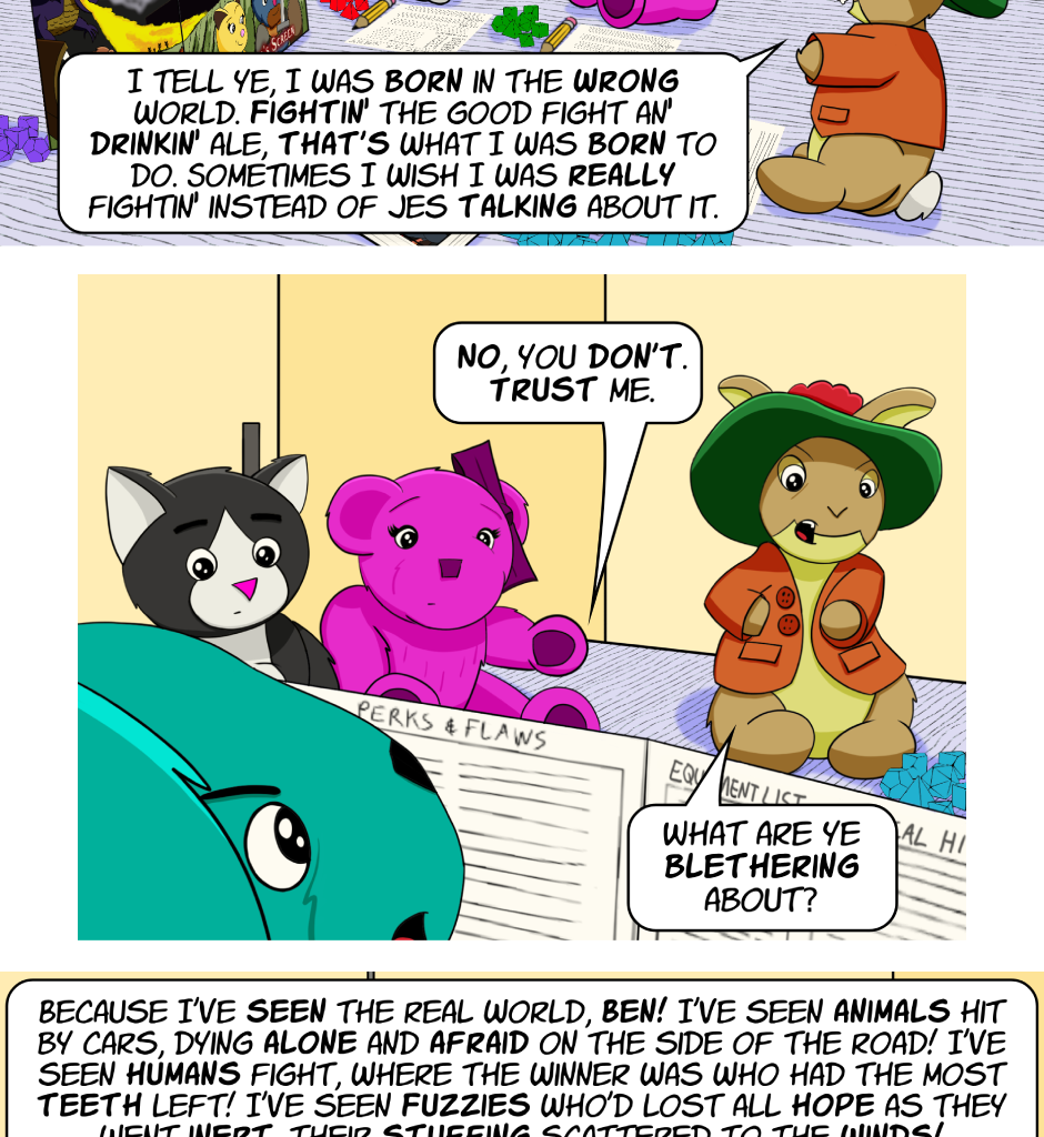 Fuzzy Knights - Episode 47, Page 1: Episode 45 - Signs and Portents