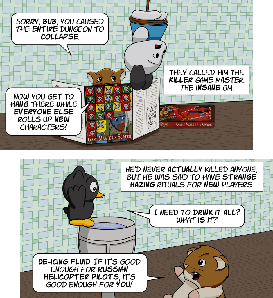 Fuzzy Knights - Episode 48, Page 1: Episode 46 - The Insane GM