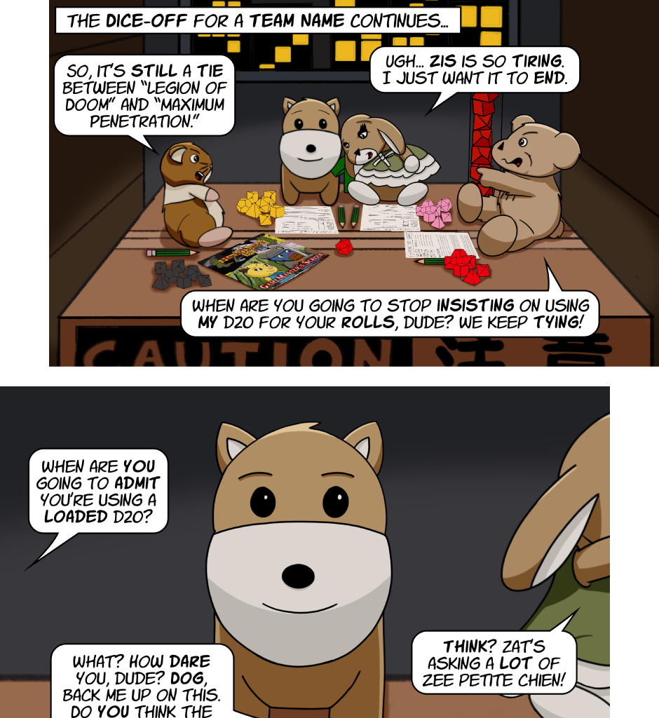 Fuzzy Knights - Episode 51, Page 1: Episode 49 - What's in a Name? Part III