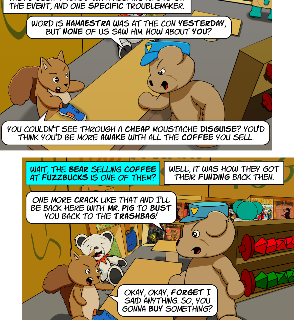 Fuzzy Knights - Episode 57, Page 1: Episode 55 - The Fuzz Part I: A Fuzzy History