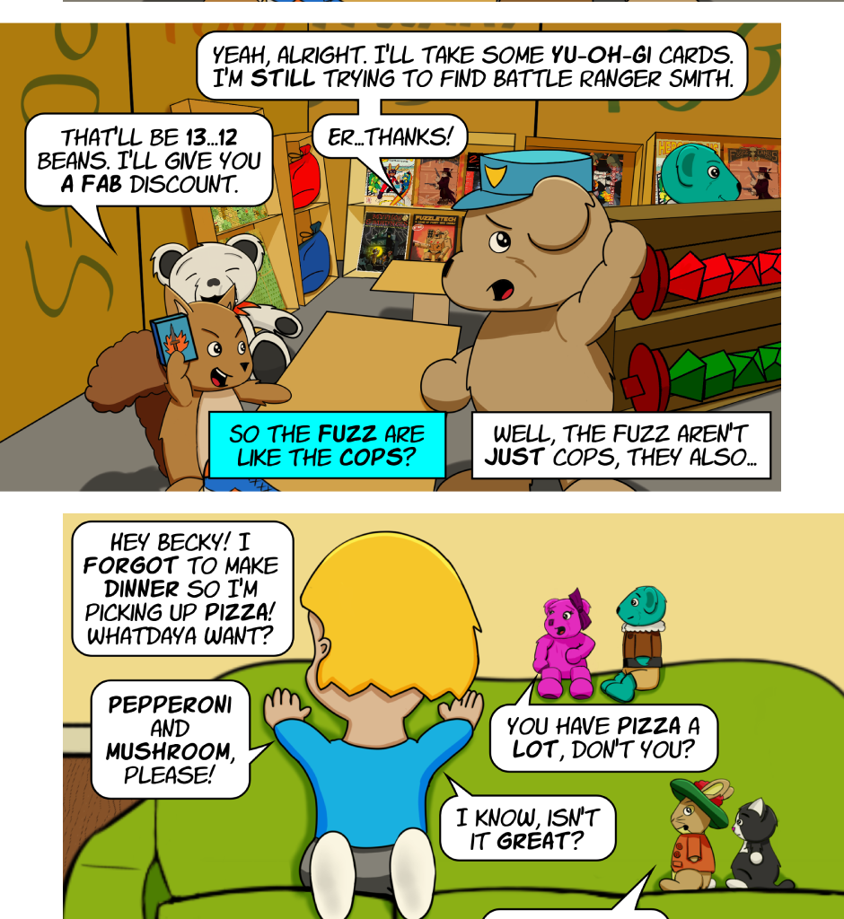 Fuzzy Knights - Episode 57, Page 1: Episode 55 - The Fuzz Part I: A Fuzzy History