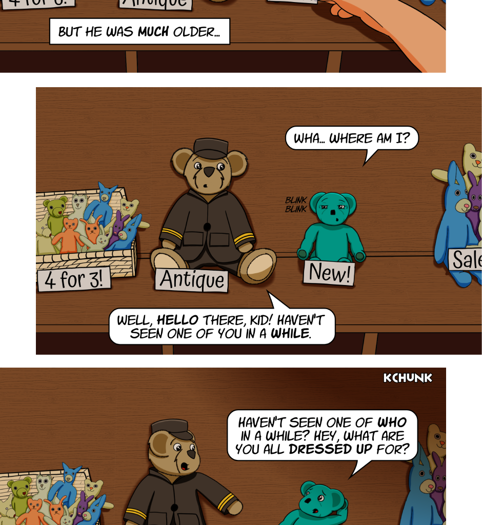 Fuzzy Knights - Episode 58, Page 1: Episode 56 -The Fuzz Part II: Captain Captain