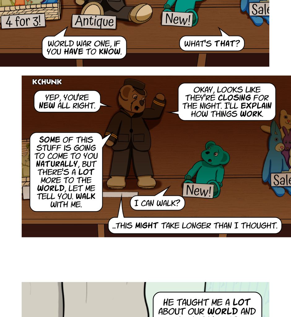 Fuzzy Knights - Episode 58, Page 1: Episode 56 -The Fuzz Part II: Captain Captain