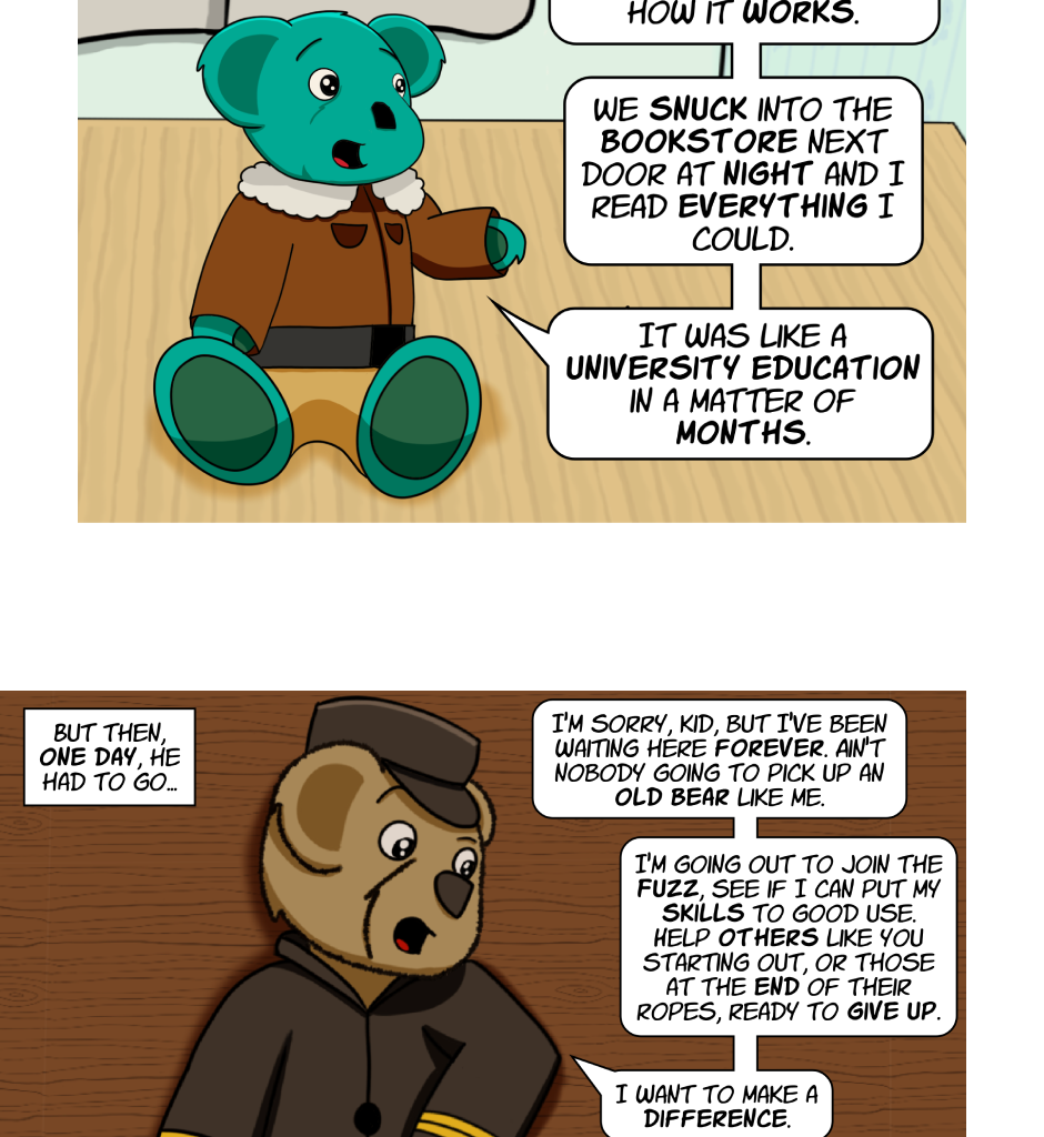 Fuzzy Knights - Episode 58, Page 1: Episode 56 -The Fuzz Part II: Captain Captain