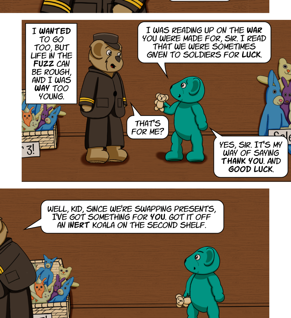 Fuzzy Knights - Episode 58, Page 1: Episode 56 -The Fuzz Part II: Captain Captain