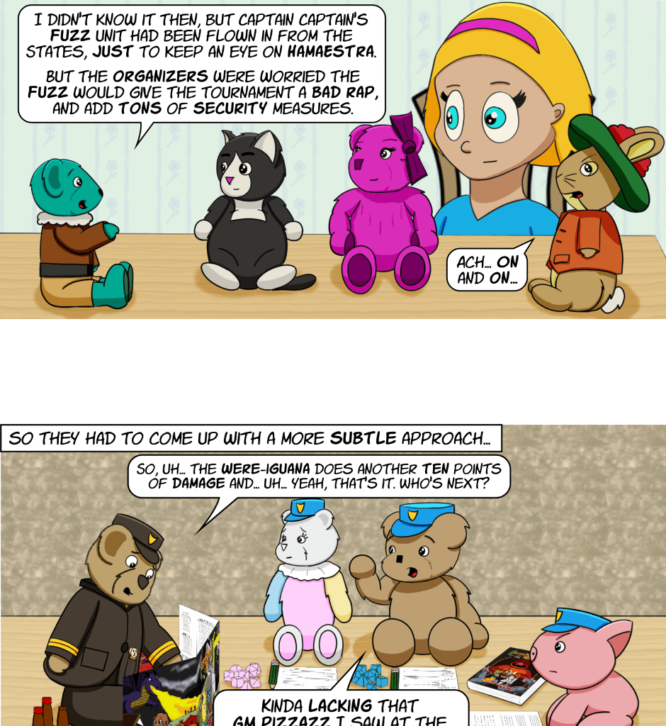 Fuzzy Knights - Episode 59, Page 1: Episode 57 - The Fuzz Part III: The Long Arm