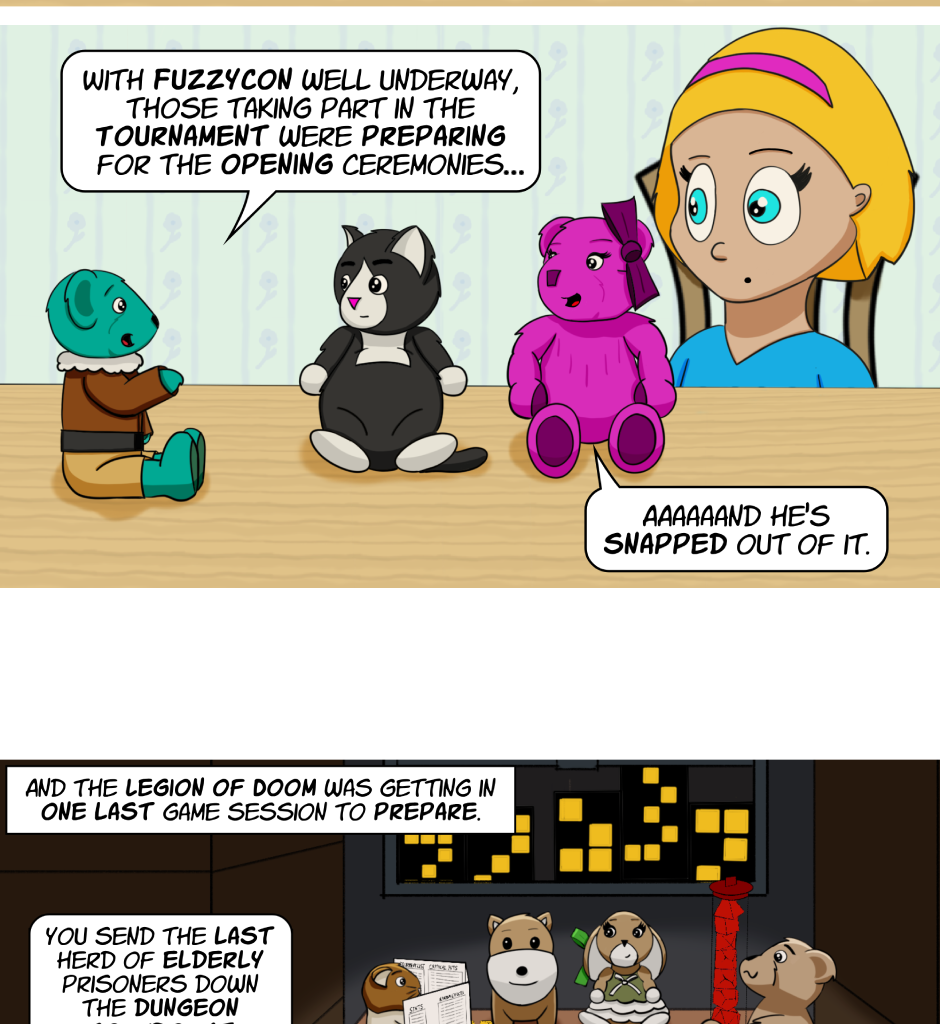 Fuzzy Knights - Episode 61, Page 1: Episode 58 - Final Prep