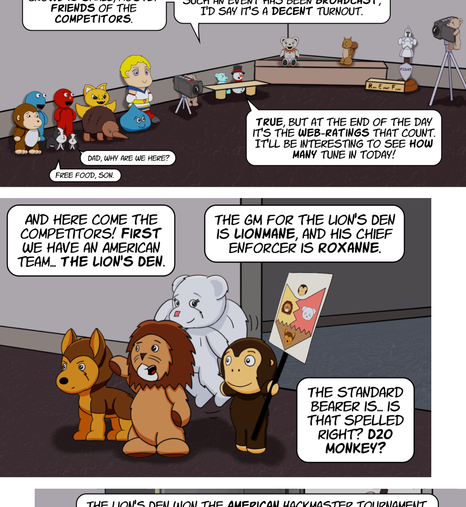 Fuzzy Knights - Episode 63, Page 1: Episode 60 - Opening Ceremonies - Part I