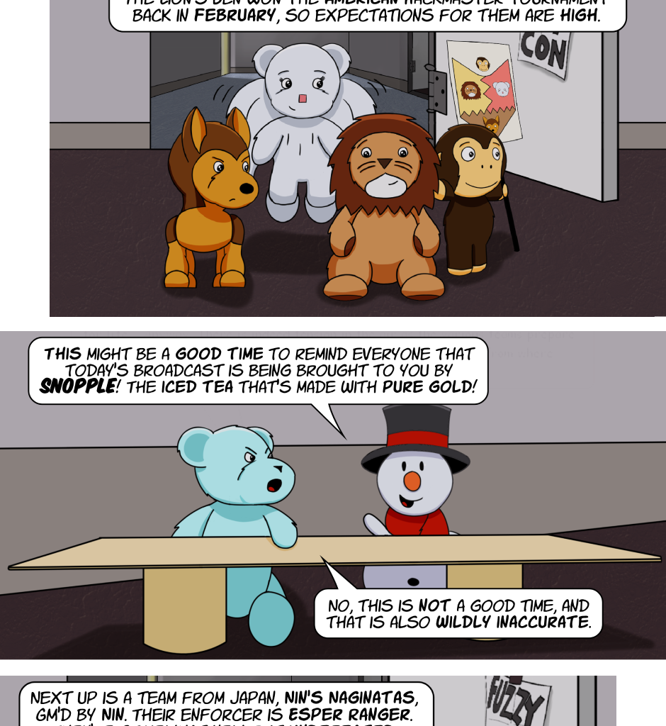 Fuzzy Knights - Episode 63, Page 1: Episode 60 - Opening Ceremonies - Part I
