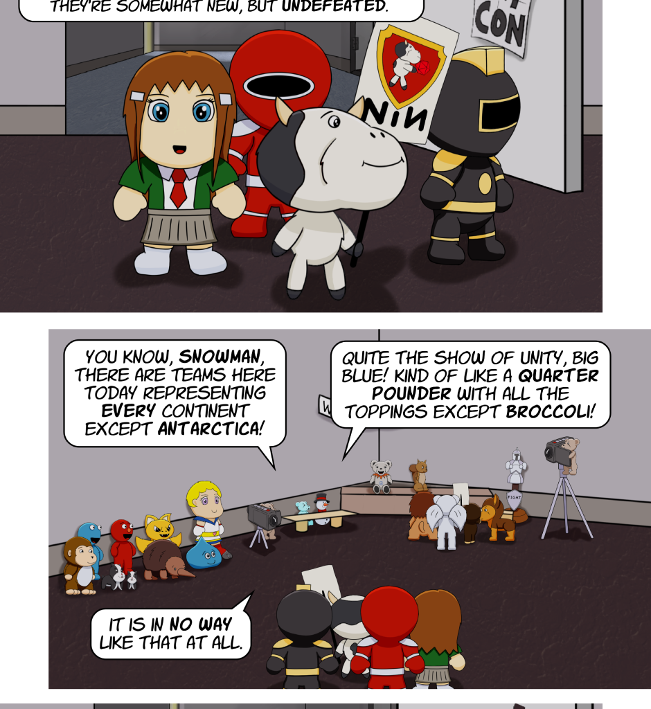 Fuzzy Knights - Episode 63, Page 1: Episode 60 - Opening Ceremonies - Part I