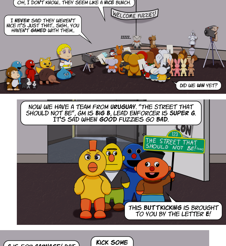 Fuzzy Knights - Episode 64, Page 1: Episode 61 - Opening Ceremonies - Part II