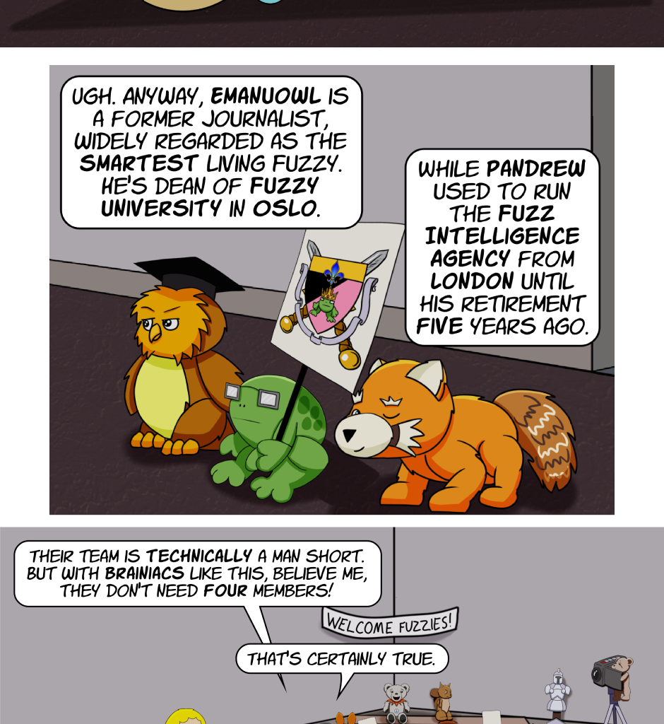 Fuzzy Knights - Episode 64, Page 1: Episode 61 - Opening Ceremonies - Part II