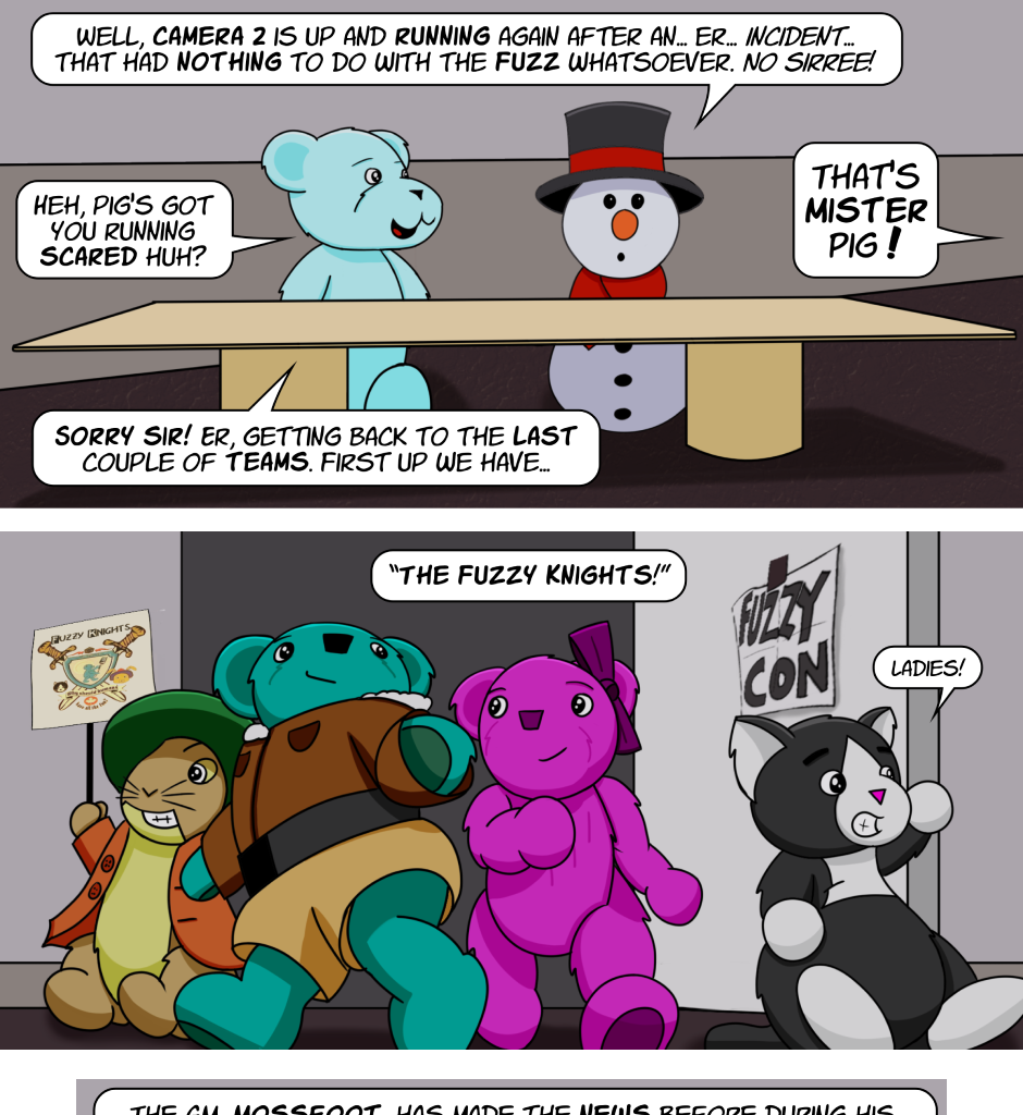Fuzzy Knights - Episode 65, Page 1: Episode 62 - Opening Ceremonies Part III