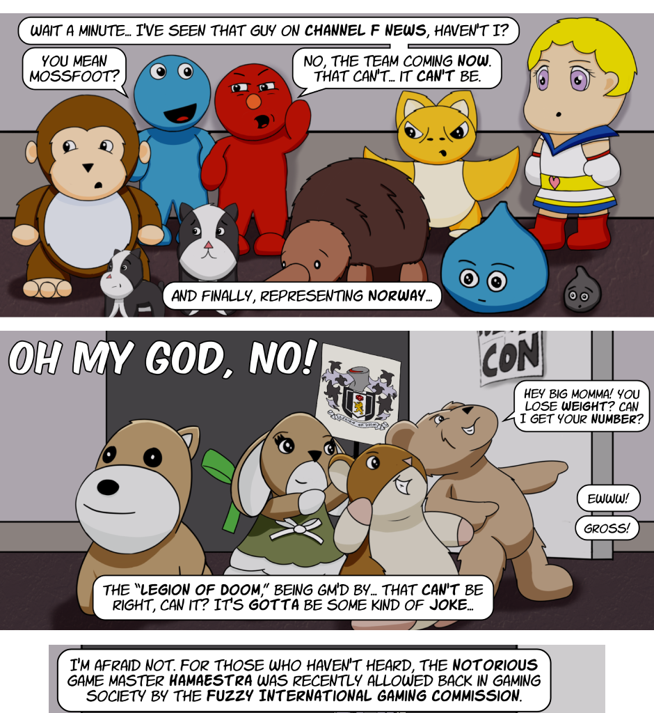 Fuzzy Knights - Episode 65, Page 1: Episode 62 - Opening Ceremonies Part III