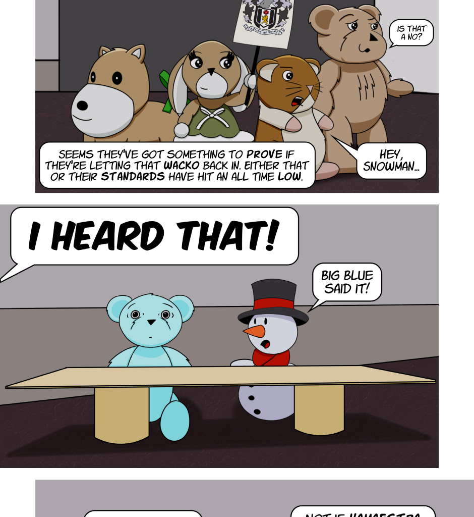 Fuzzy Knights - Episode 65, Page 1: Episode 62 - Opening Ceremonies Part III