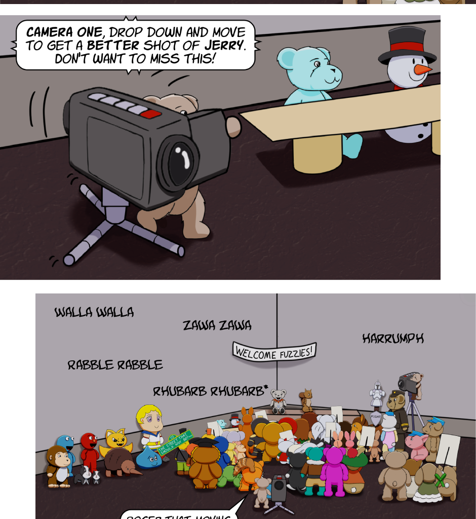 Fuzzy Knights - Episode 65, Page 1: Episode 62 - Opening Ceremonies Part III