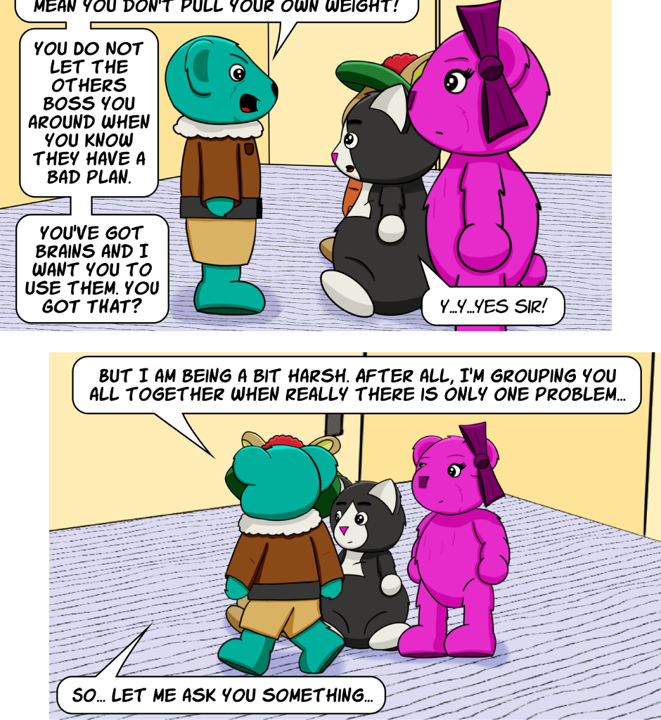 Fuzzy Knights - Episode 67, Page 1: Episode 64 - The Pep Talk
