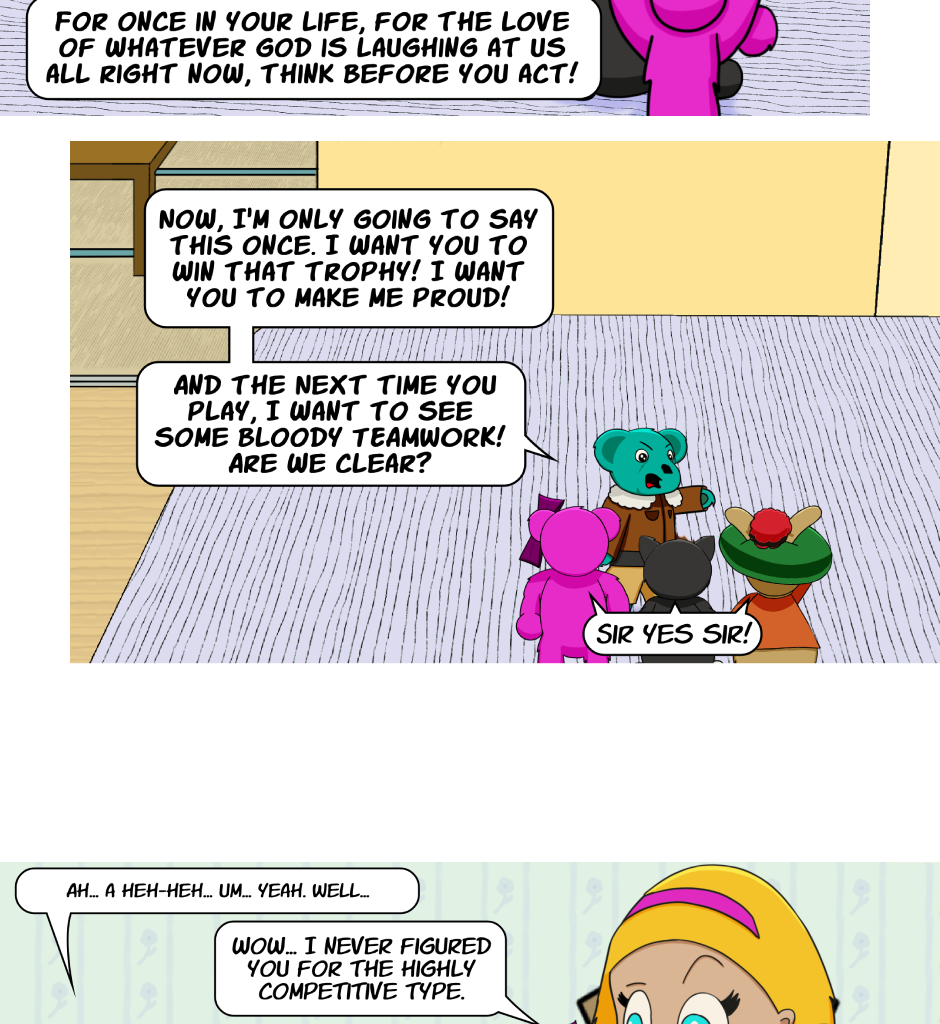 Fuzzy Knights - Episode 67, Page 1: Episode 64 - The Pep Talk