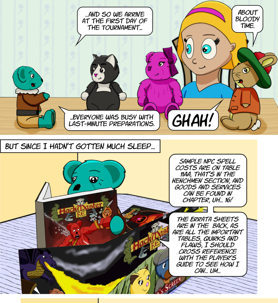 Fuzzy Knights - Episode 71, Page 1: Episode 68 - Day 1