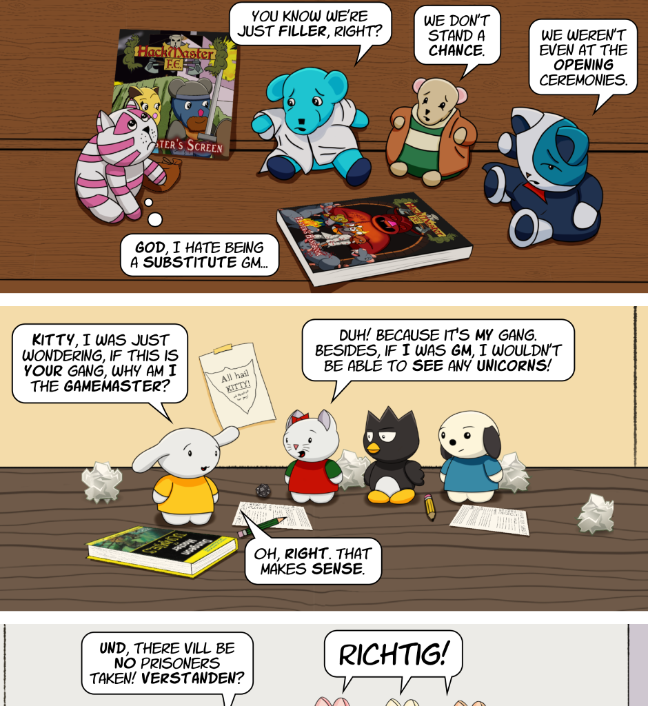 Fuzzy Knights - Episode 71, Page 1: Episode 68 - Day 1