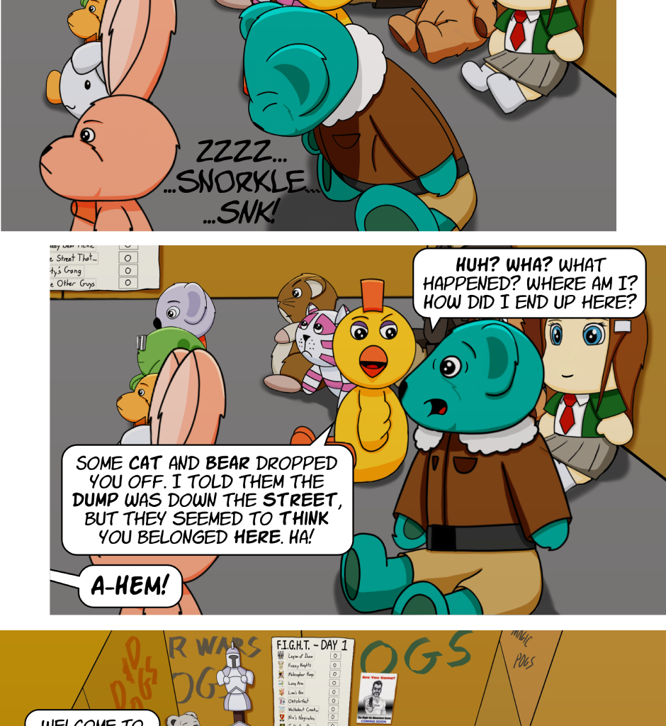 Fuzzy Knights - Episode 71, Page 1: Episode 68 - Day 1