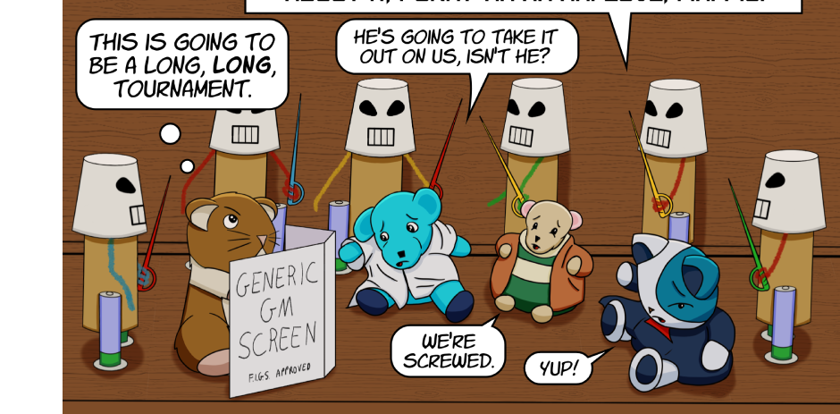 Fuzzy Knights - Episode 71, Page 1: Episode 68 - Day 1