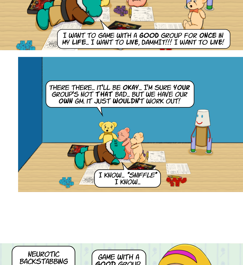 Fuzzy Knights - Episode 72, Page 1: Episode 69 - Game On!