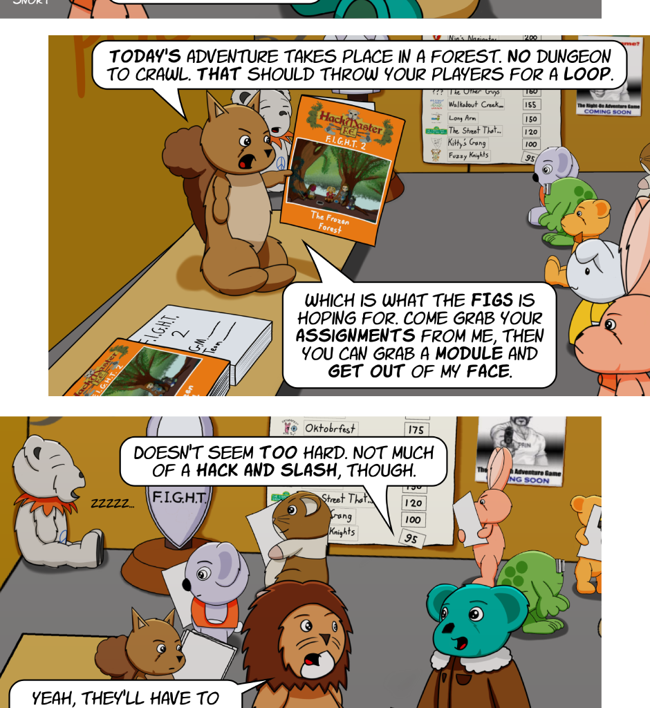 Fuzzy Knights - Episode 73, Page 1: Episode 70 - Day 2