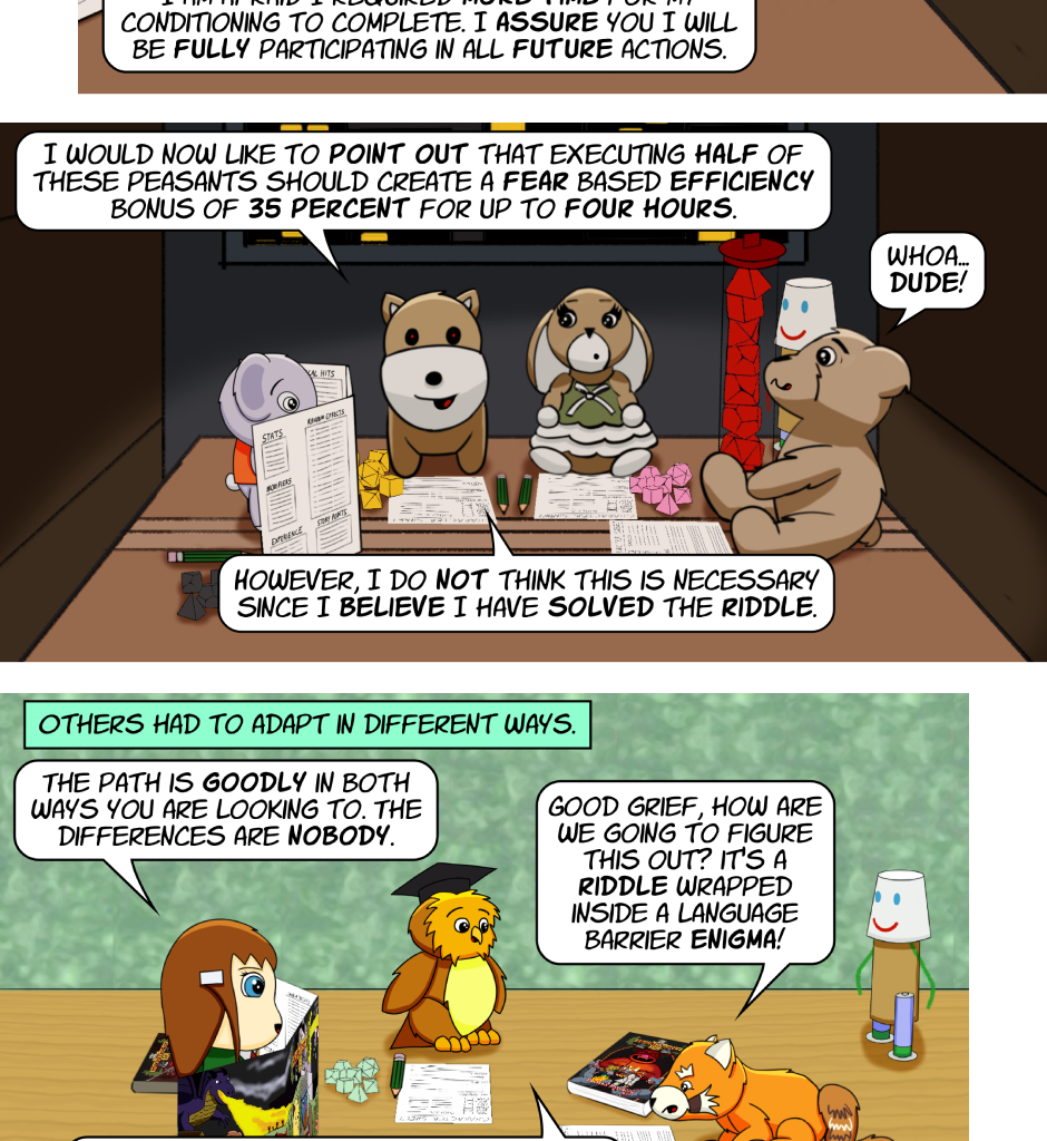 Fuzzy Knights - Episode 74, Page 1: Episode 71 - The Riddle