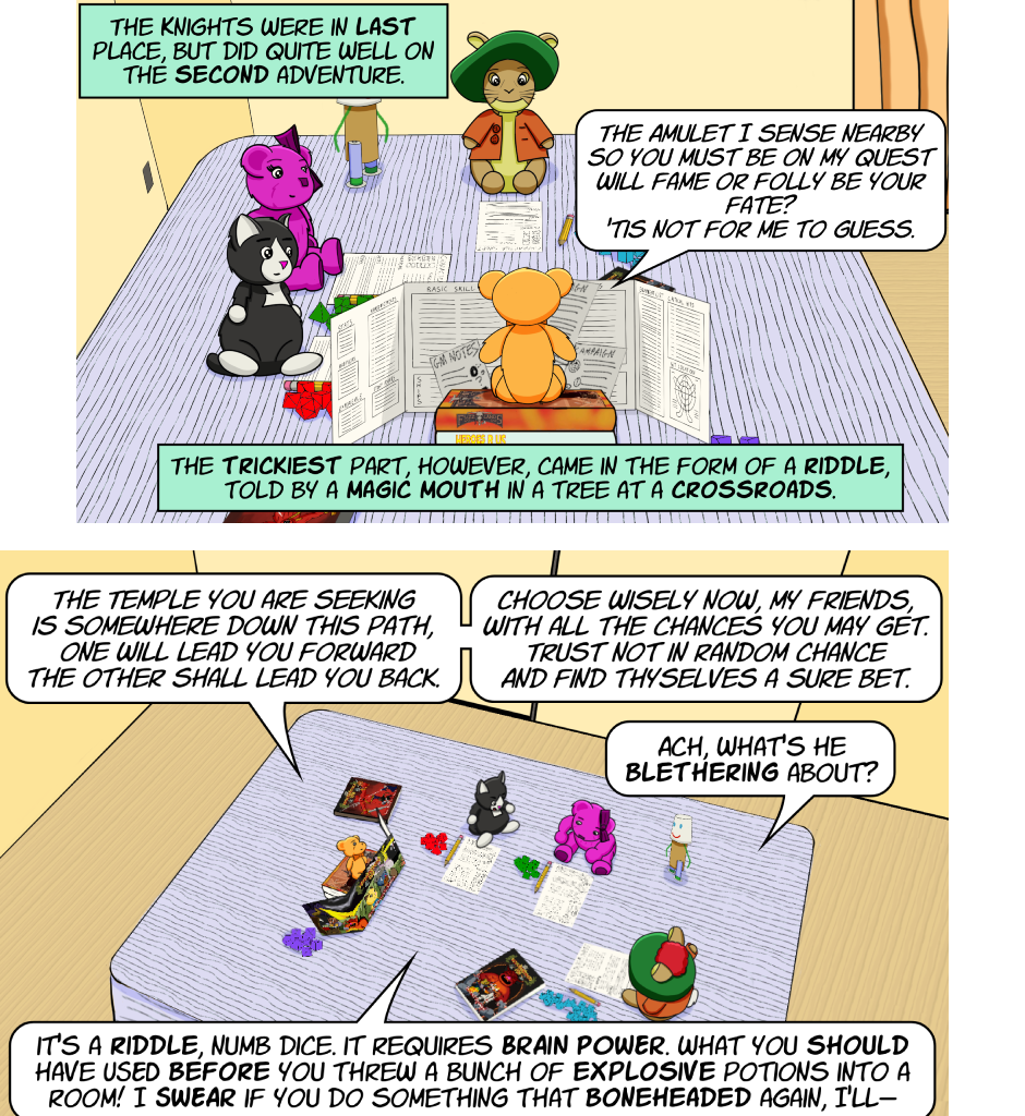 Fuzzy Knights - Episode 74, Page 1: Episode 71 - The Riddle