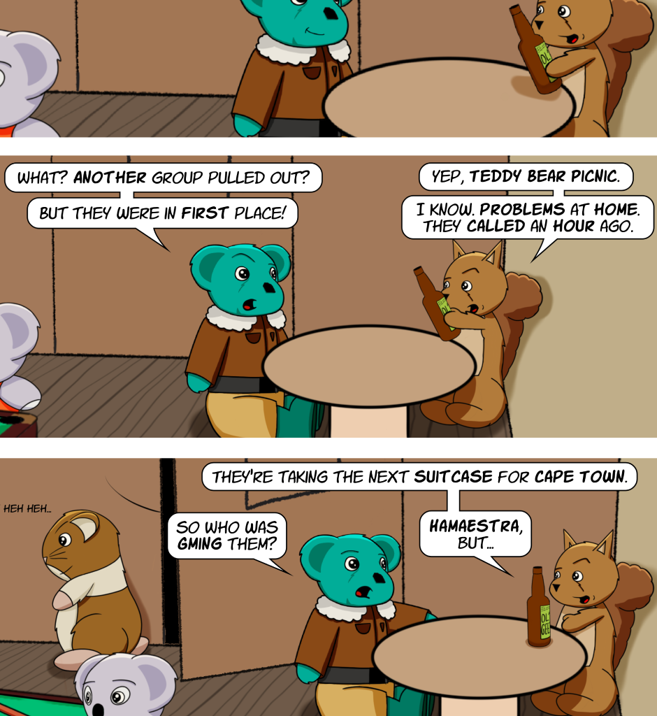 Fuzzy Knights - Episode 78, Page 1: Episode 75 - Disturbing Developments