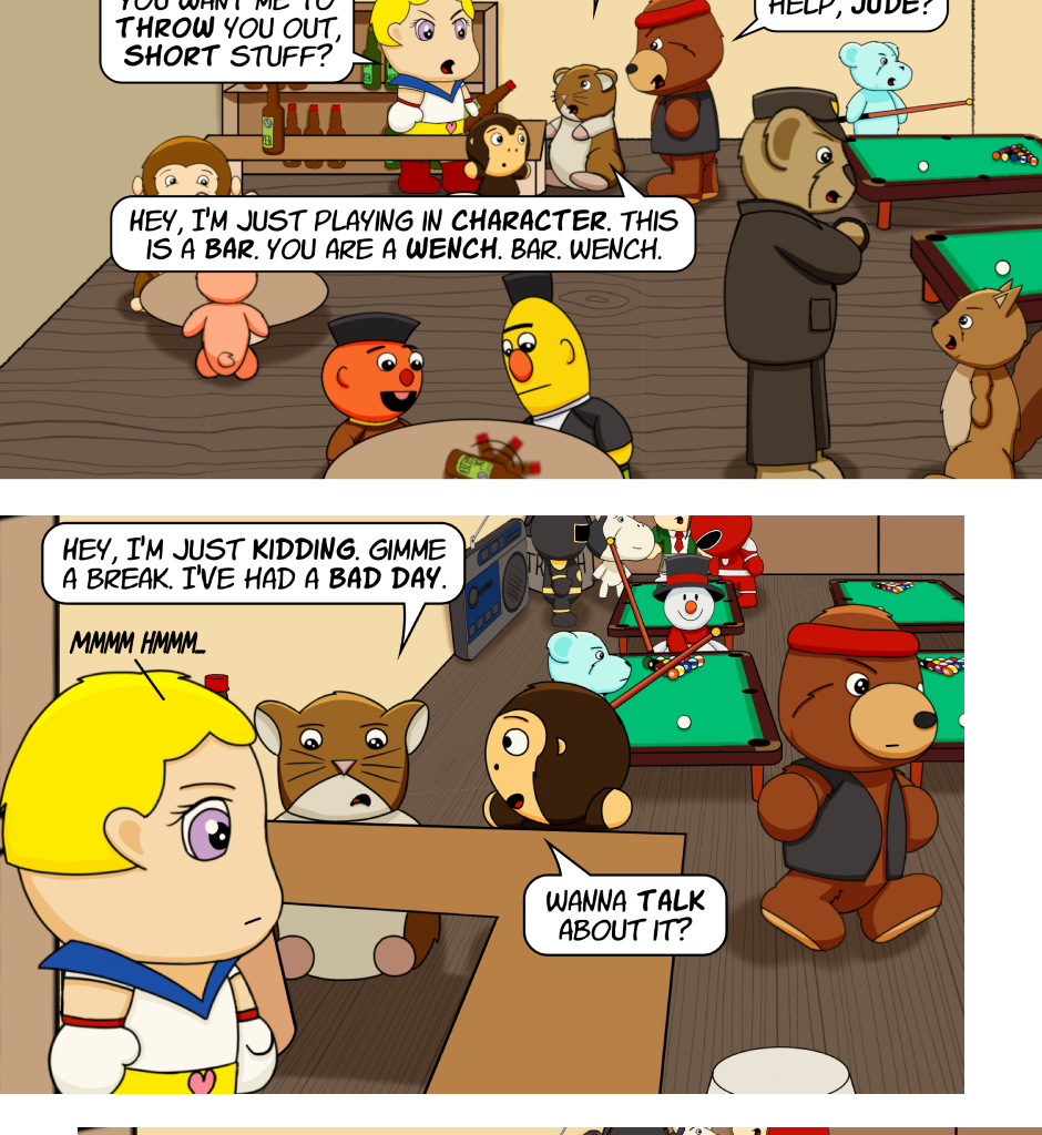Fuzzy Knights - Episode 86, Page 1: Episode 81 - Various Tides of Fortune