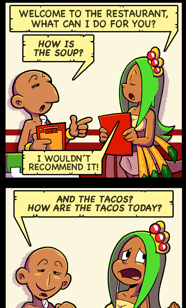 Macoatl - Episode 206, Page 1: Not recomendable