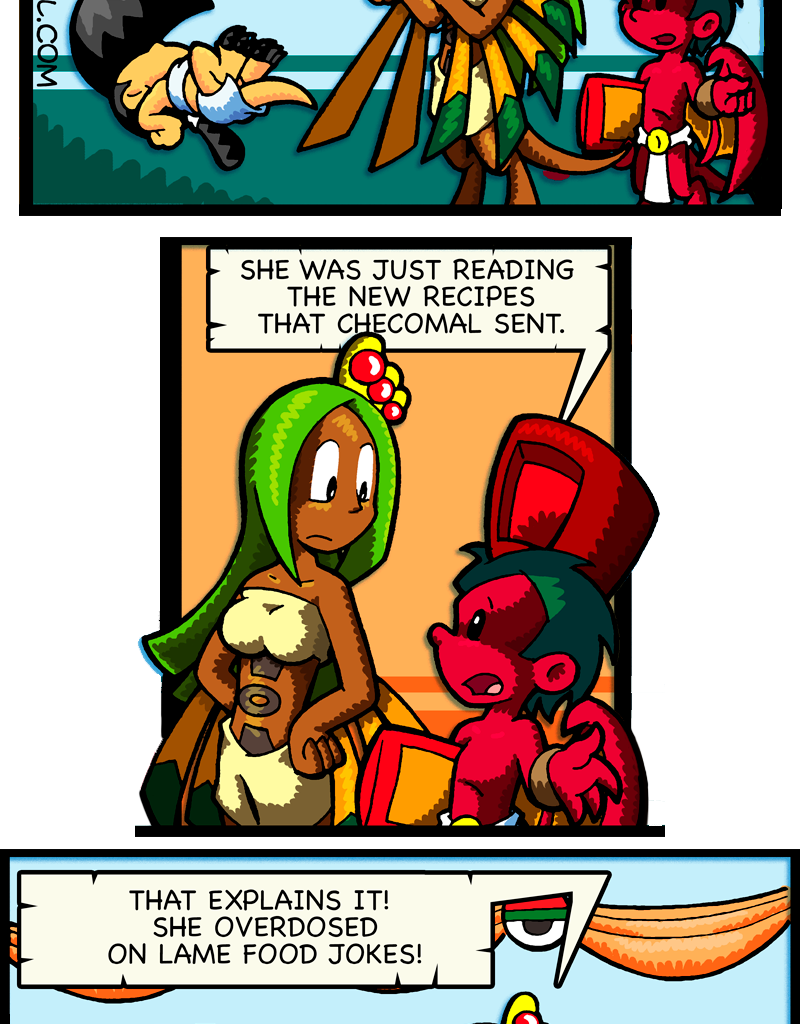 Macoatl - Episode 299, Page 1: The legend of the golden fried meaty tacos of gold (part VI)