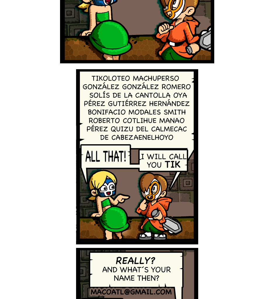 Macoatl - Episode 331, Page 1: Name exchange