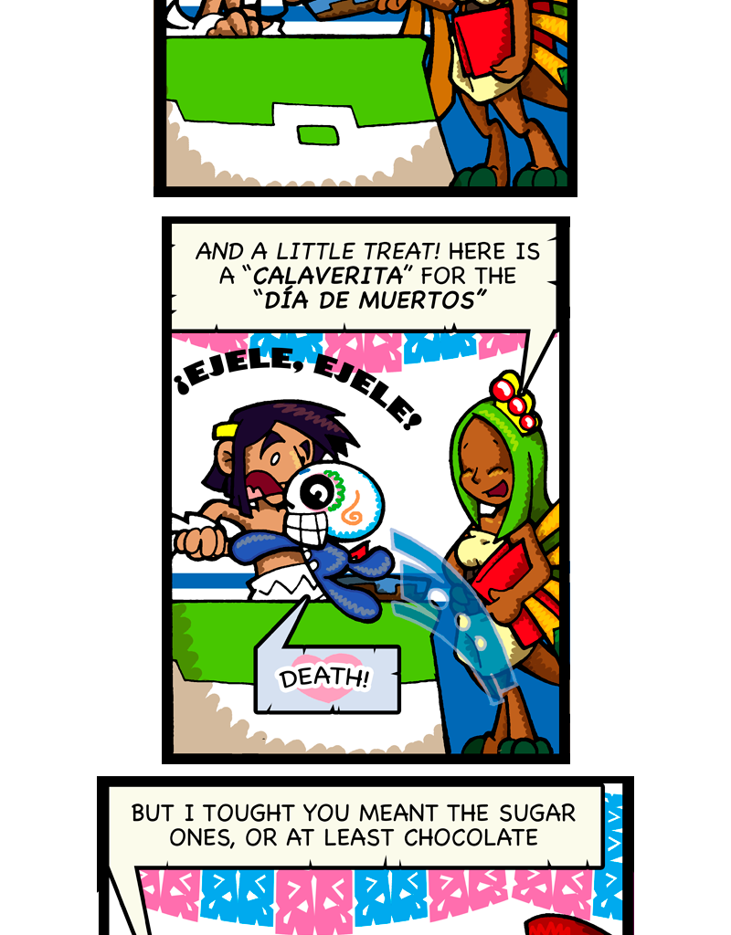 Macoatl - Episode 332, Page 1: Calaveritas