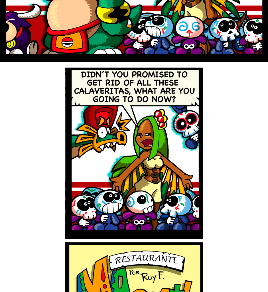 Macoatl - Episode 348, Page 1: Calaveritas