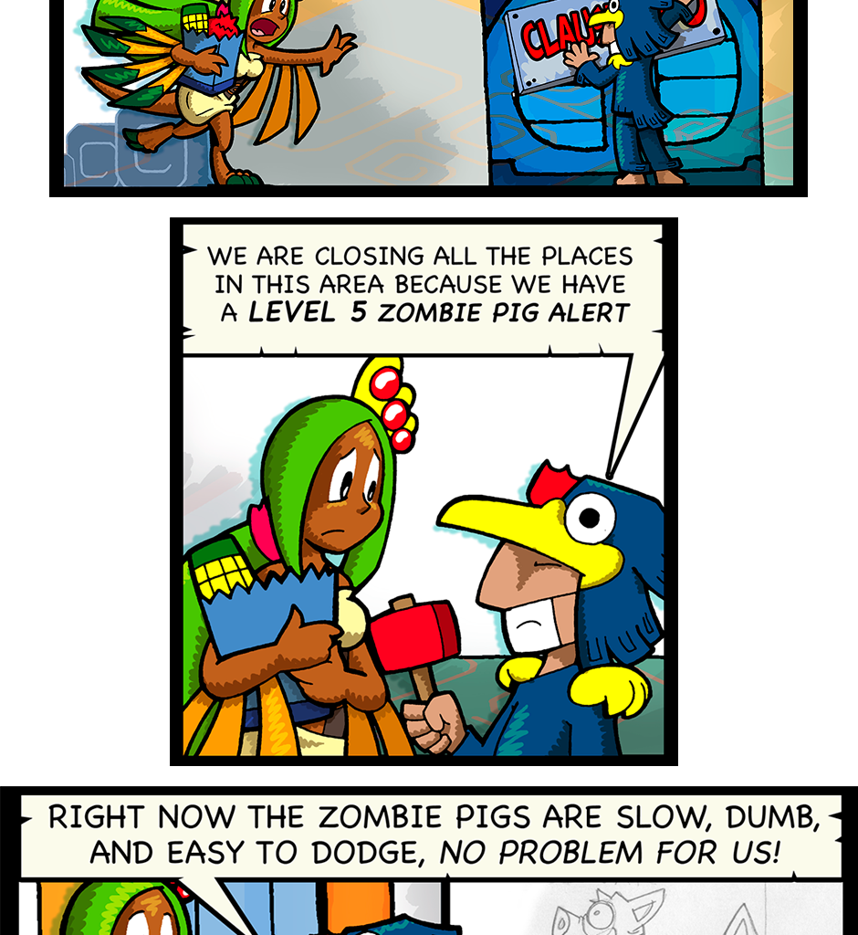 Macoatl - Episode 366, Page 1: Zombie pigs