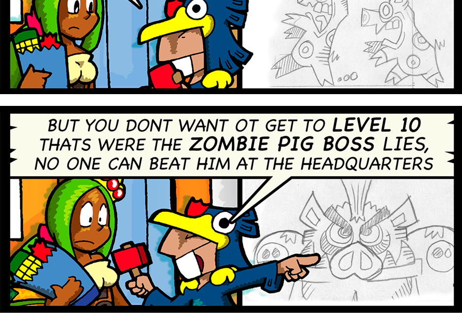 Macoatl - Episode 366, Page 1: Zombie pigs