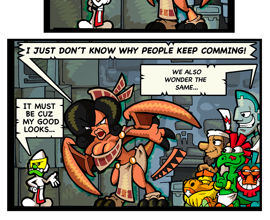 Macoatl - Episode 403, Page 1: Menwhile Xoco