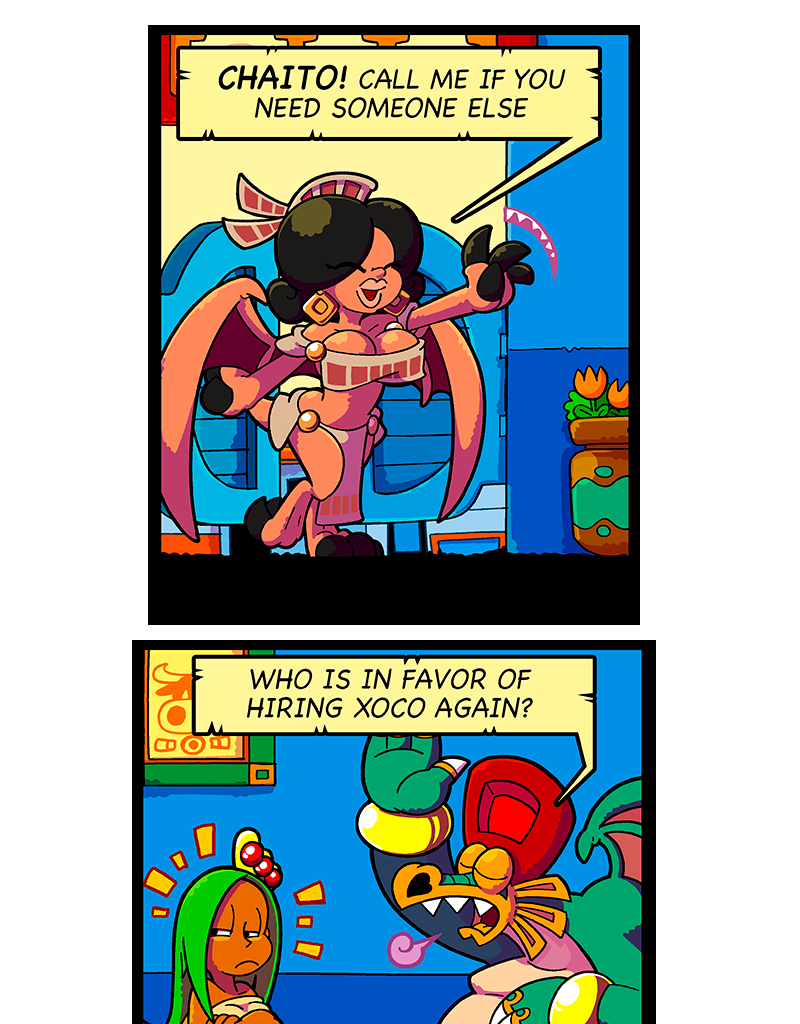 Macoatl - Episode 408, Page 1: Xoco´s return