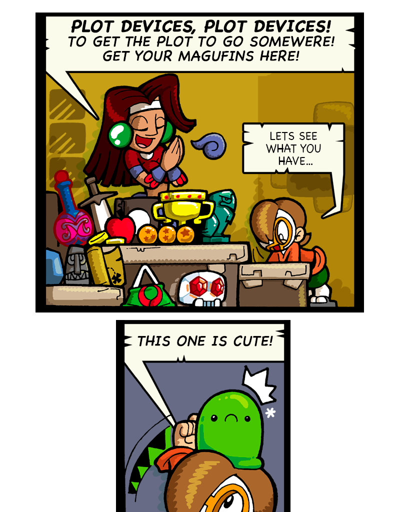 Macoatl - Episode 458, Page 1:  Plot devices