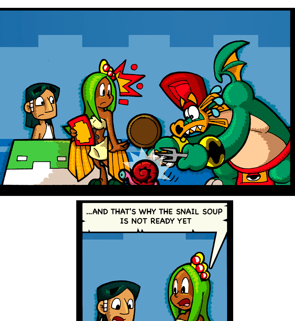 Macoatl - Episode 466, Page 1:  Snail soup