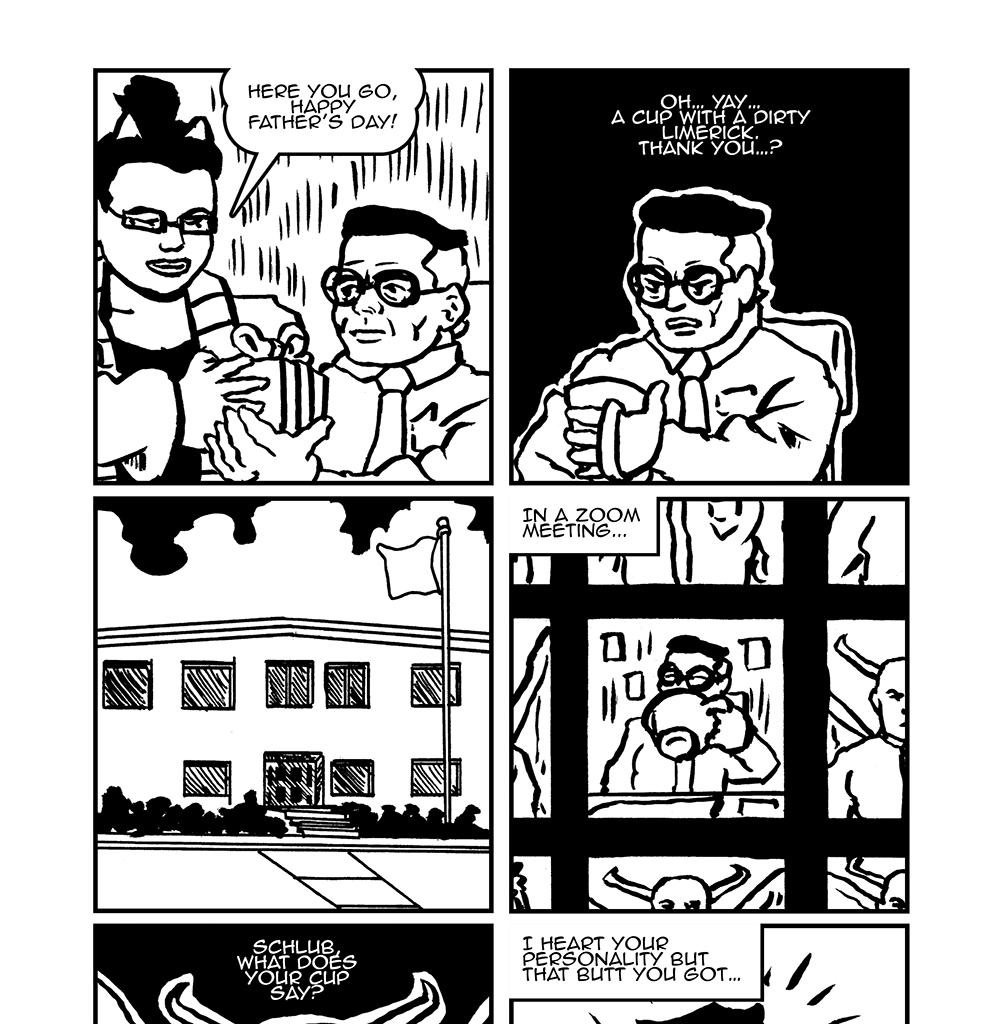 McSchluberson - Episode 43, Page 1: My cup runneth over