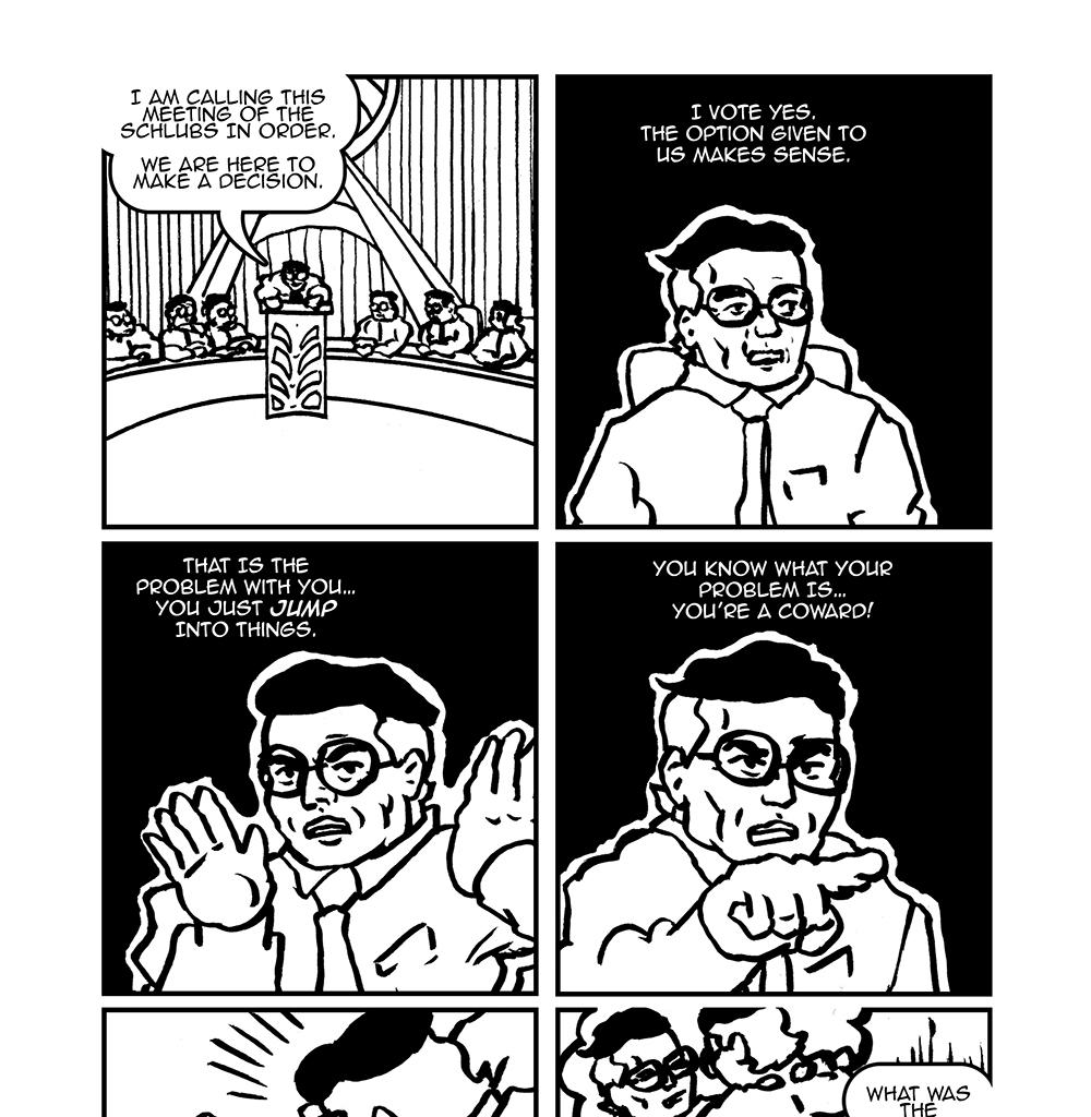 McSchluberson - Episode 45, Page 1: The Counsel of Schlubs