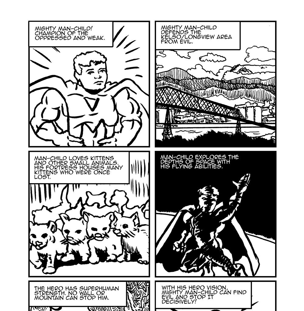 McSchluberson - Episode 50, Page 1: Mighty Man-Child