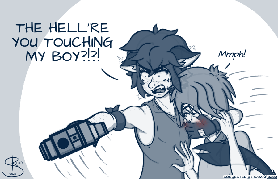 Cutest Space Pirate!!! - Episode 91, Page 1: Filler Sketch #3 (Possessive Catboy)